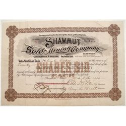Shawmut Gold and Mining Co. Stock Certificate