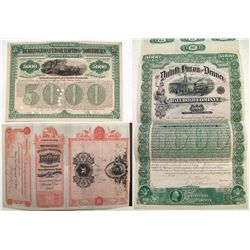 Midwest Railroad Stock Certificates