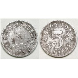 A. C. Oostenbroek Good for 5c In Trade token
