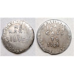 Unique Carson Valley "We Want Silver" token