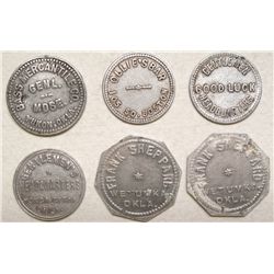 Six Oklahoma tokens