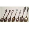 Image 1 : 7 miscellaneous Sterling Silver spoons: hotels, battles etc.