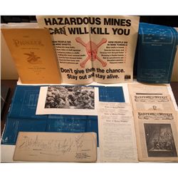 Assorted large ephemera including Union Pacific Railroad & Harper's Weekly Ephemera