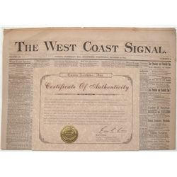"The West Coast Signal," newspaper of Eureka, California