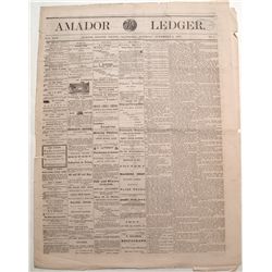 "Amador Ledger" newspaper from Jackson, California