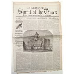 "Spirit of the Times" rare newspaper