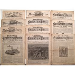 Eleven Mining and Scientific Press newspapers
