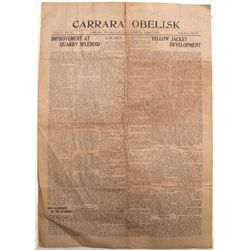 Hard to find Carrara newspaper.