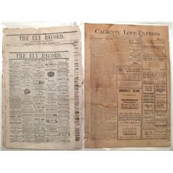Lincoln County newspapers: Pioche and Caliente