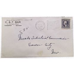 Rare 'Bar' corner advertisement cover from Tonopah
