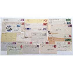 21 Automobile covers circa 1920 and 1940's