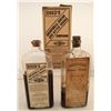 Image 1 : Two rare sarsaparilla bottles with paper labels and one with original box