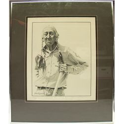 Limited edition signed print of "Pueblo Man of Wisdom"