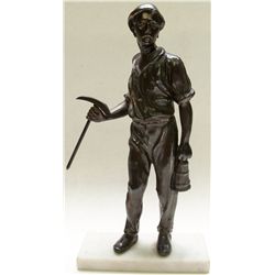 "The Miner" Unsigned bronze statue