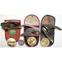 Three Oklahoma Oil sealers with pouches