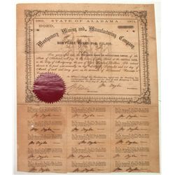 1861 Alabama Confederate Mining Bond