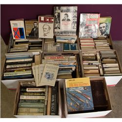 Eight boxes of Civil War books