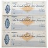Image 1 : Uncut sheet of two Nevada Bank of San Francisco checks