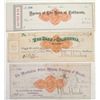Image 1 : Three early revenue imprinted checks with unusual names