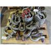 Image 1 : PALLET LOT OF ASSORTED SIZED HEAVY DUTY SHACKLES