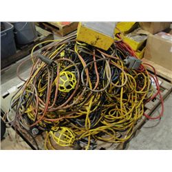 LARGE PALLET LOT OF ASSORTED EXTENSION CORDS