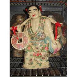 1.5' TALL ORIENTAL DECORATIVE HAPPY FIGURINE