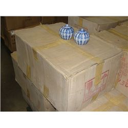 ONE CASE OF ORIENTAL CERAMIC LIDDED TEA CADDIES