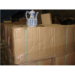 ONE CASE OF ORIENTAL CERAMIC TEA POTS