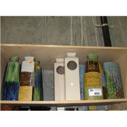 SHELF LOT OF ORIENTAL CERAMIC VASES