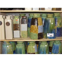 SHELF LOT OF ORIENTAL CERAMIC VASES