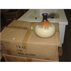 ONE CASE OF ORIENTAL CERAMIC VASES