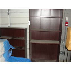2 BURGANDY BOOK SHELVES