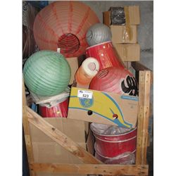 PALLET LOT FILLED WITH ASSORTED ORIENTAL LAMP SHADES