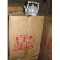 ONE CASE OF ORIENTAL CERAMIC TEA POTS