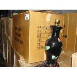 ONE CASE OF ORIENTAL CERAMIC TABLE LAMPS