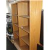 Image 1 : DOUBLE SIDED OAK APPROX 5' TALL BOOKSHELF