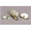 Image 1 : Three Chinese Jade Carvings of Chimeras...