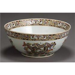 Chinese Export 'Thousand Butterfly' Pattern Punch Bowl...