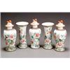 Image 1 : Chinese Export 'Famille Rose' Five-Piece Mantel Garniture...