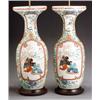 Image 1 : Pair of Imari Polychrome Vases...