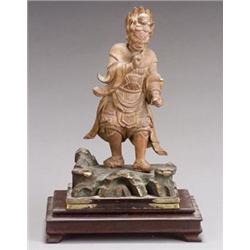 Japanese Lacquered Wood Figure of an Immortal...