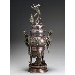 Japanese Bronze Censer (Koro)...