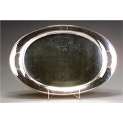 Cased Japanese Sterling Two-Handled Tray...