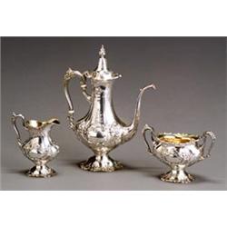 Reed & Barton Sterling Three-Piece After-Dinner Coffee Set...