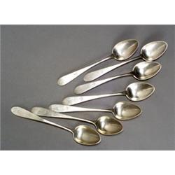 Set of Seven Turkish Silver Tablespoons...