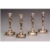 Image 1 : Set of Four Sheffield Plate Table Candlesticks...