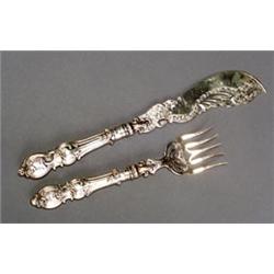 Victorian Silver Two-Piece Fish Set...