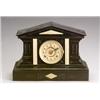 Image 1 : American Gilt and Black Painted Metal Mantel Clock...