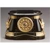 Image 1 : American Egyptian Revival Gilt Metal and Faux Slate Mantel Clock...