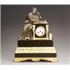 Image 1 : Napoleon III Ormolu, Bronze and Slate Figural Mantel Clock...